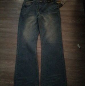 MBX Straight Fit Stretch Jeans Mens 34X32 Wash Cold Denim Blue New With Tags